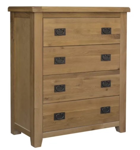 Saoirse Collection 4 Drawer Tall Chest Solid Wood
